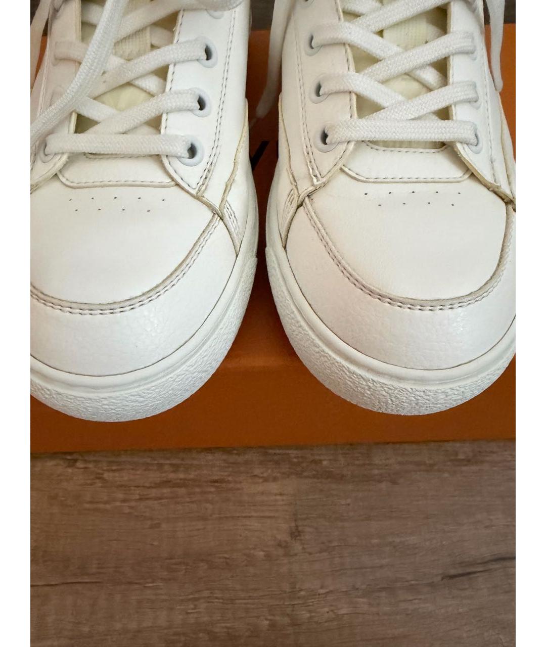 LOUIS VUITTON Белые кожаные кеды, фото 6