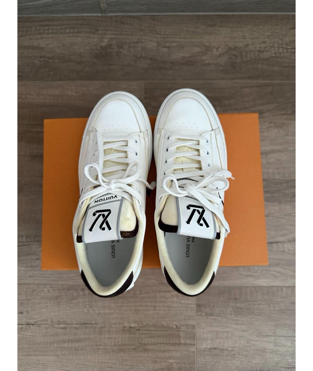 LOUIS VUITTON Белые кожаные кеды, фото 3