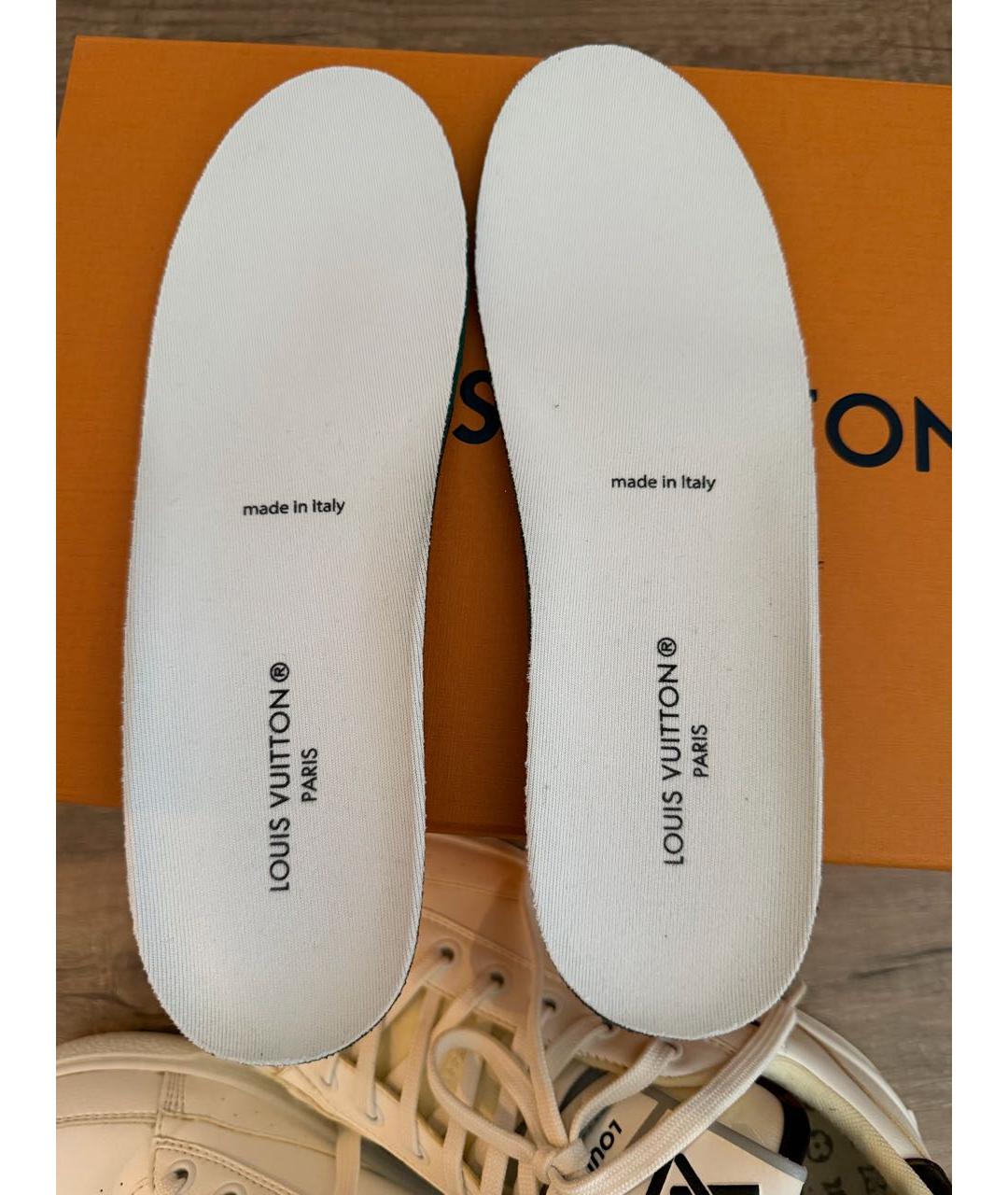 LOUIS VUITTON Белые кожаные кеды, фото 7