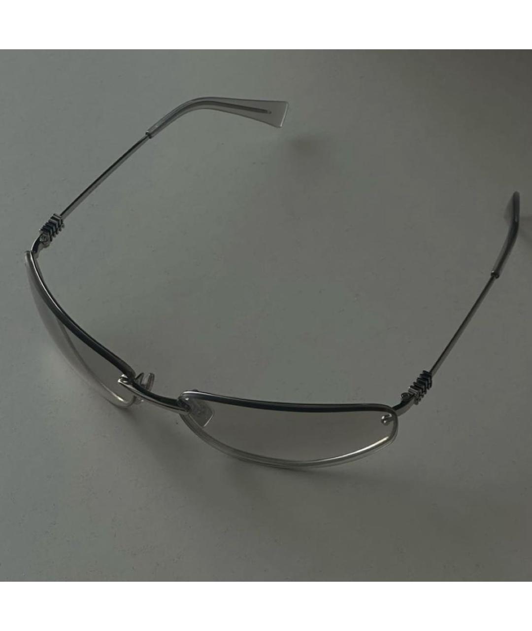 MIU MIU Серебряные металлические солнцезащитные очки, фото 7