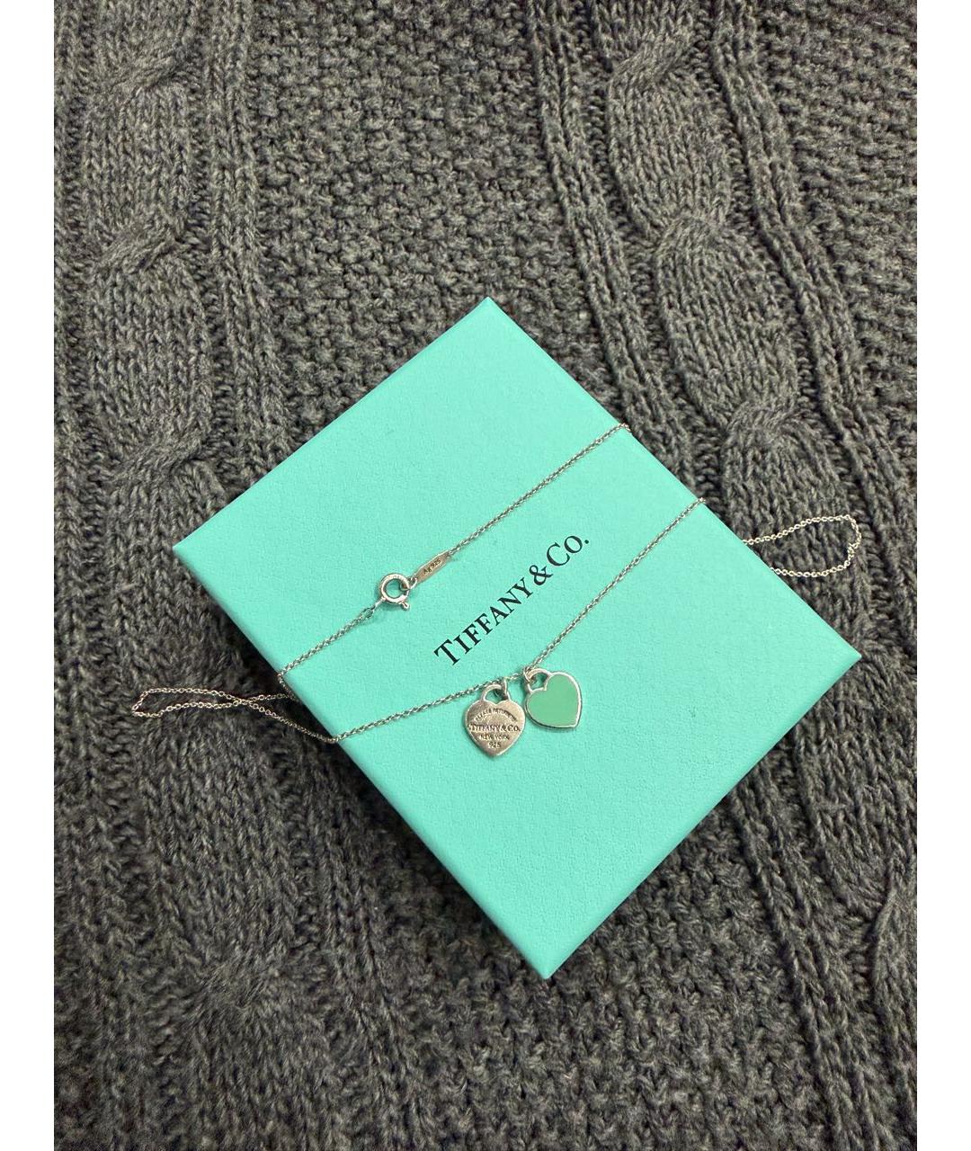 TIFFANY&CO Бирюзовая серебряная подвеска, фото 4