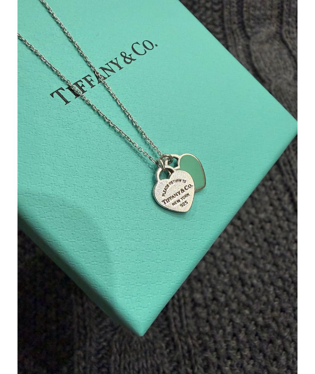 TIFFANY&CO Бирюзовая серебряная подвеска, фото 5