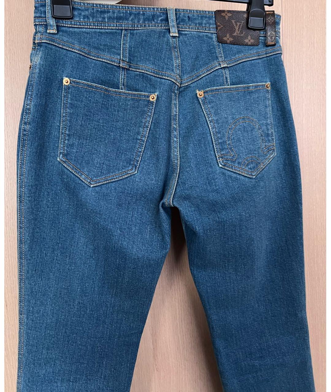 LOUIS VUITTON Синие хлопковые джинсы слим, фото 7