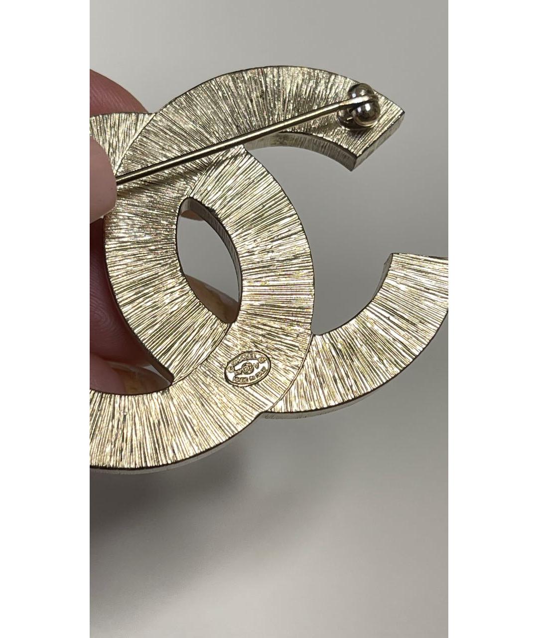 CHANEL Золотая металлическая булавка / брошь, фото 3