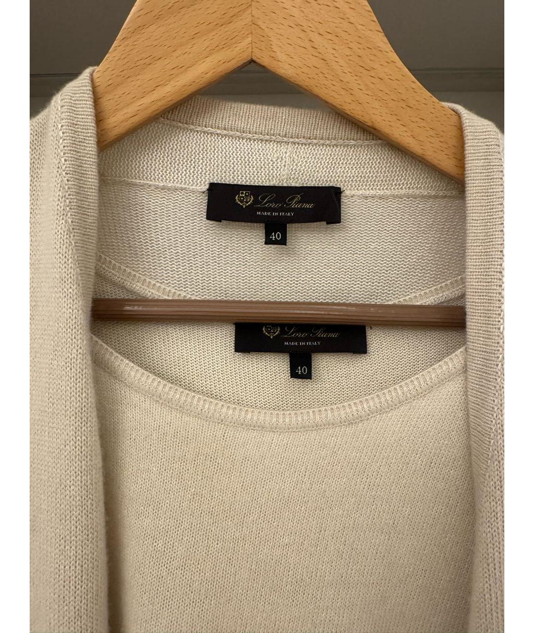 LORO PIANA Бежевый кашемировый костюм с брюками, фото 2