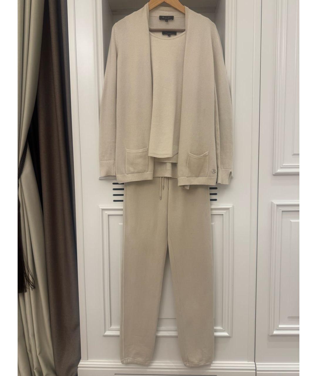 LORO PIANA Бежевый кашемировый костюм с брюками, фото 9