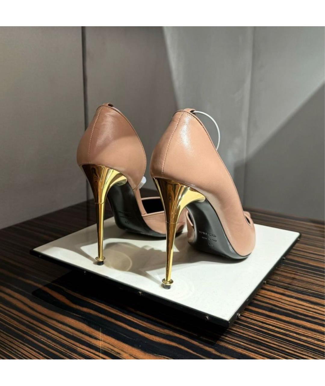 TOM FORD Бежевые кожаные туфли, фото 3