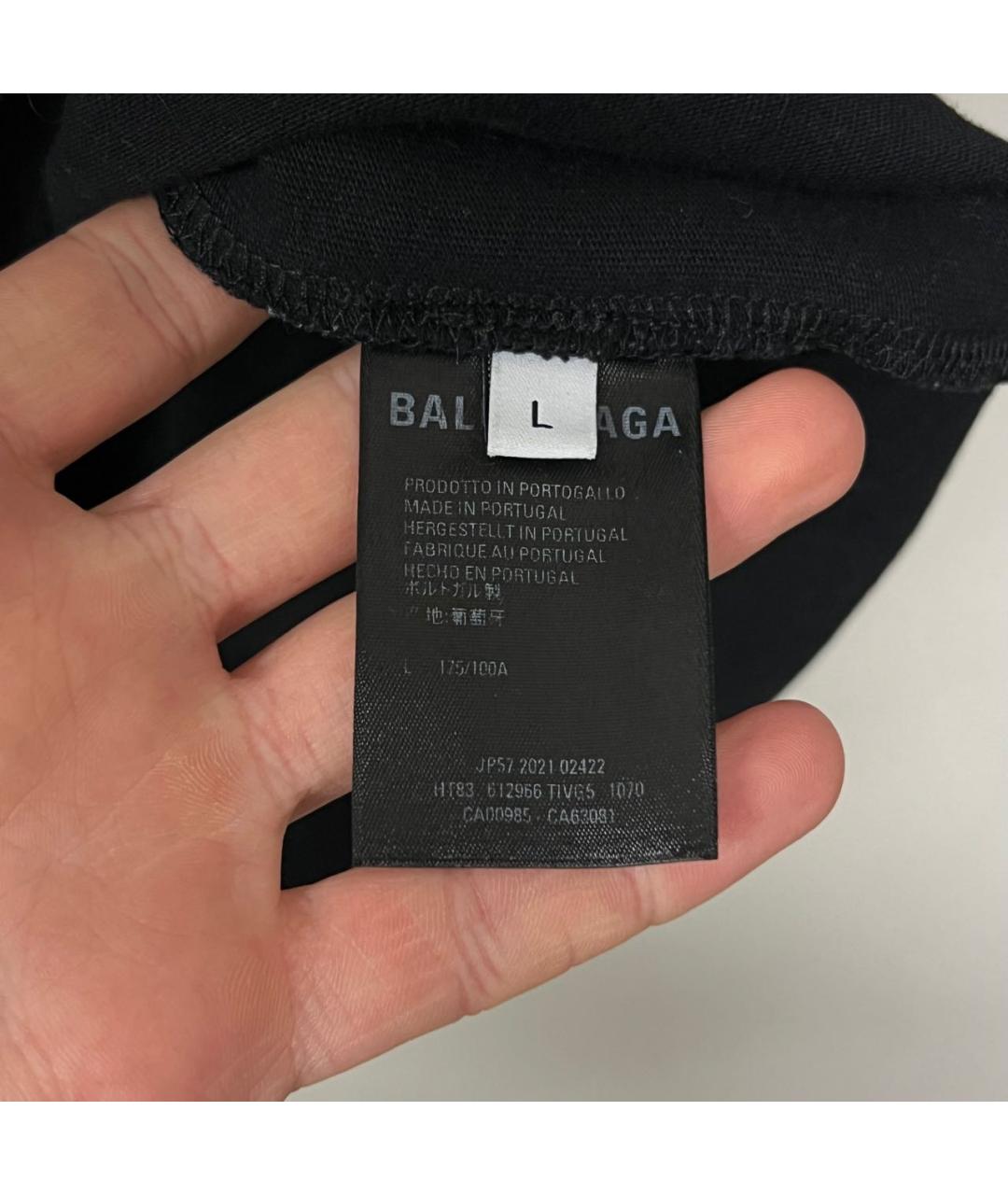 BALENCIAGA Черная футболка, фото 5