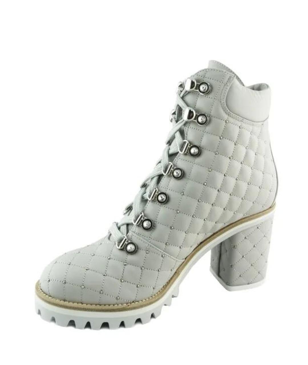 LE SILLA Серые кожаные ботинки, фото 2