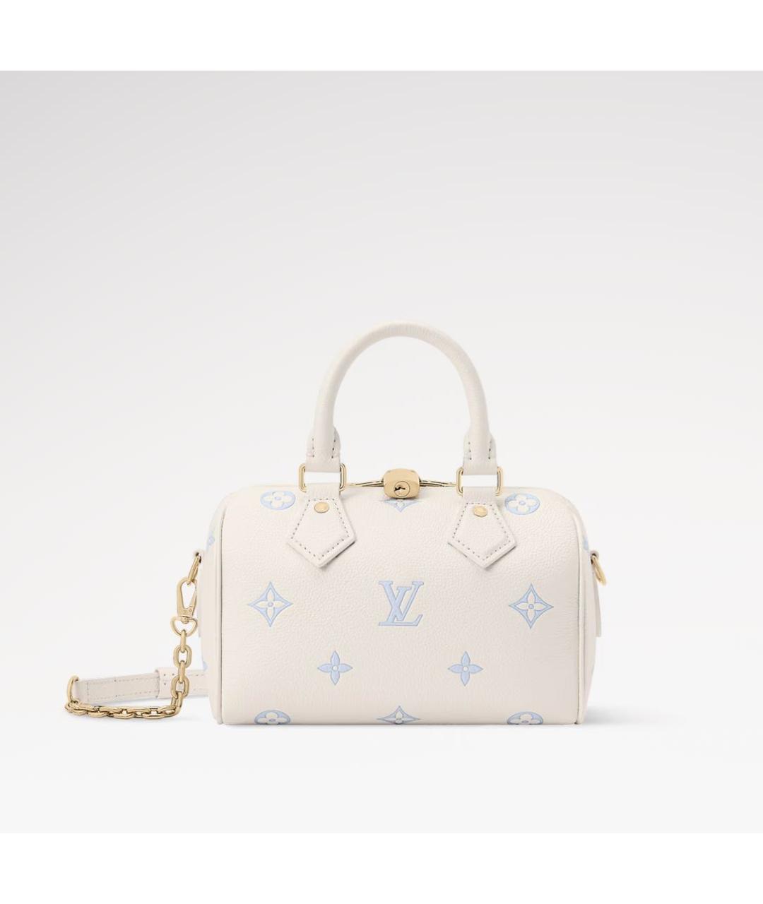 LOUIS VUITTON Белая кожаная сумка тоут, фото 5