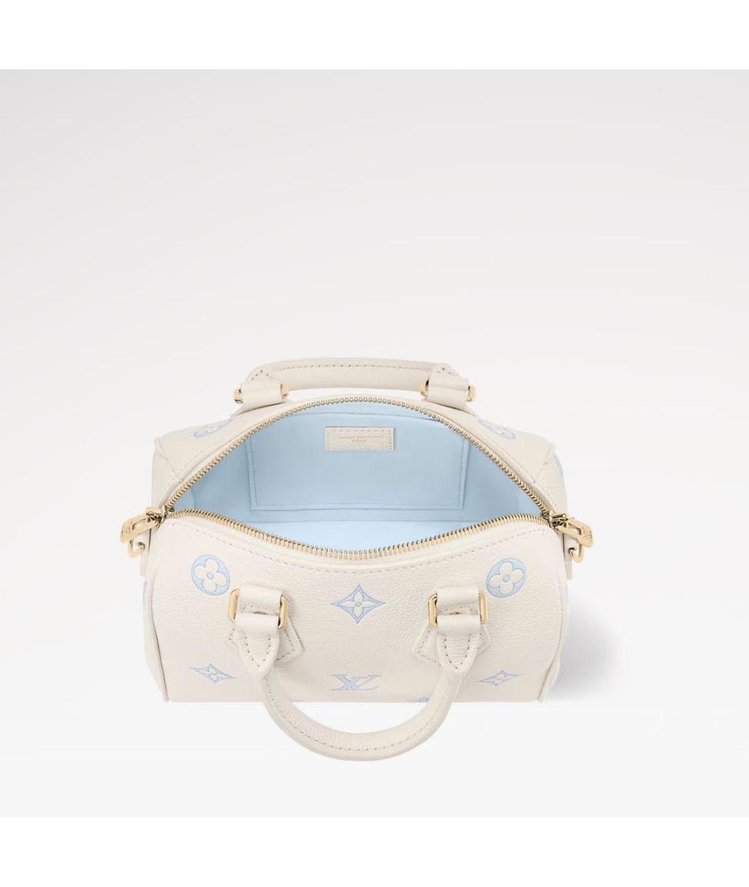 LOUIS VUITTON Белая кожаная сумка тоут, фото 3