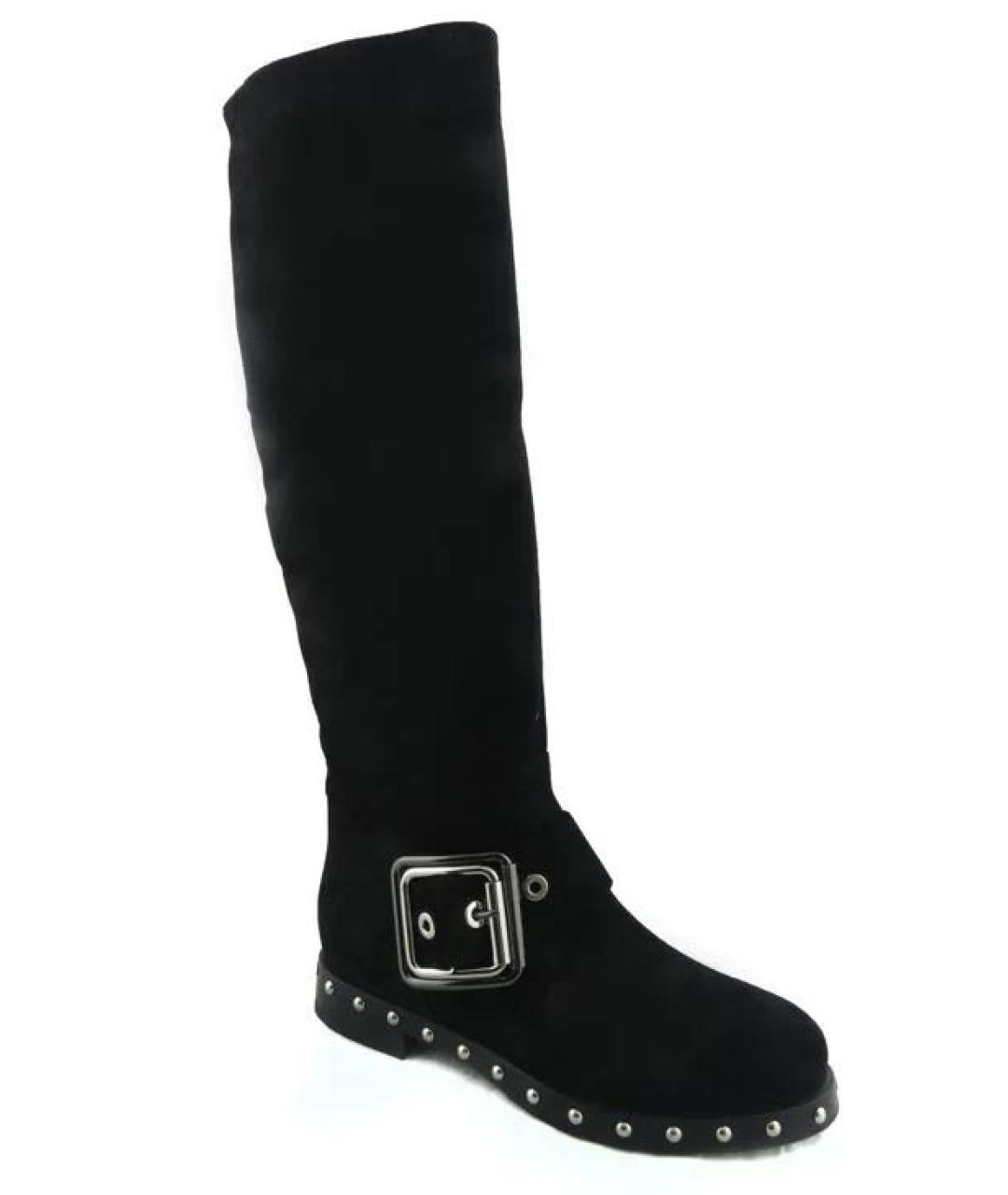 LE SILLA Черные замшевые сапоги, фото 1