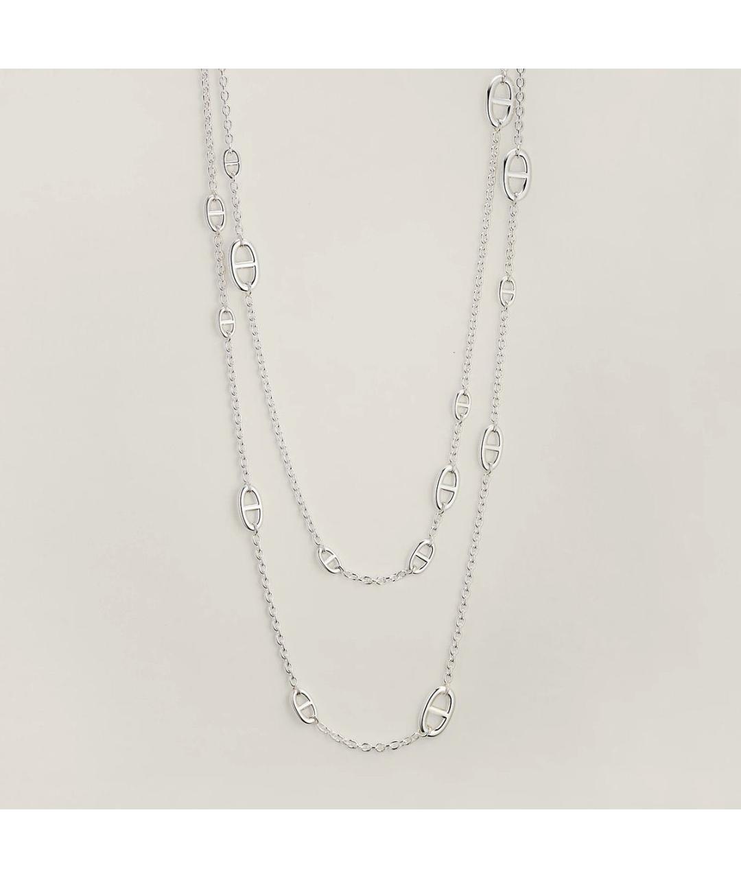 HERMES Серебряное серебряное колье, фото 5