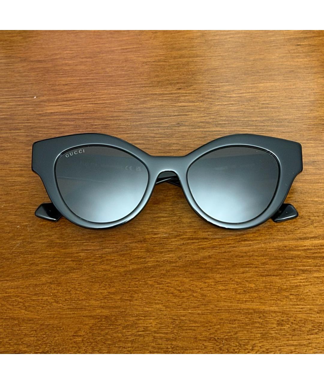 GUCCI Черные пластиковые солнцезащитные очки, фото 7