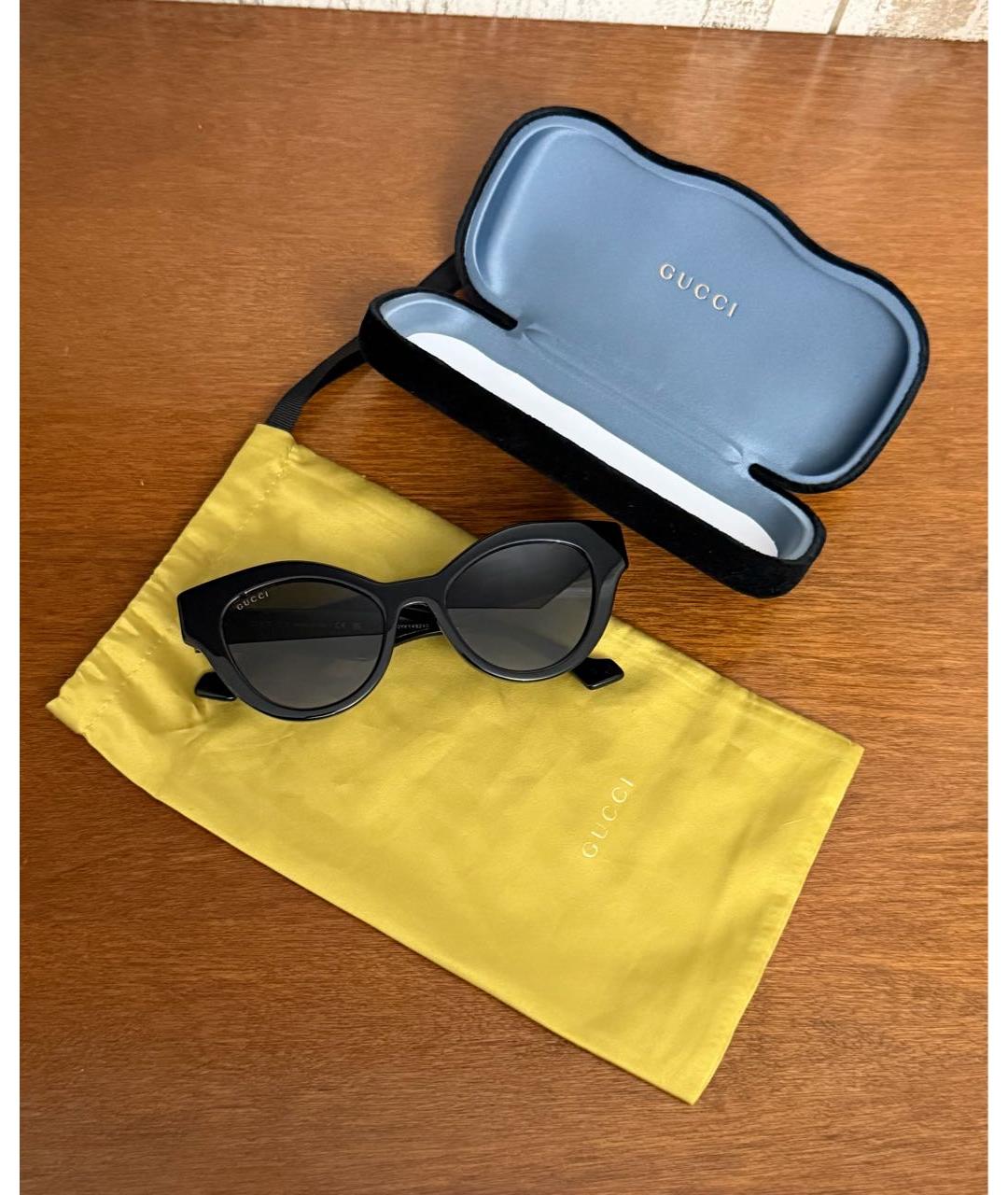 GUCCI Черные пластиковые солнцезащитные очки, фото 5