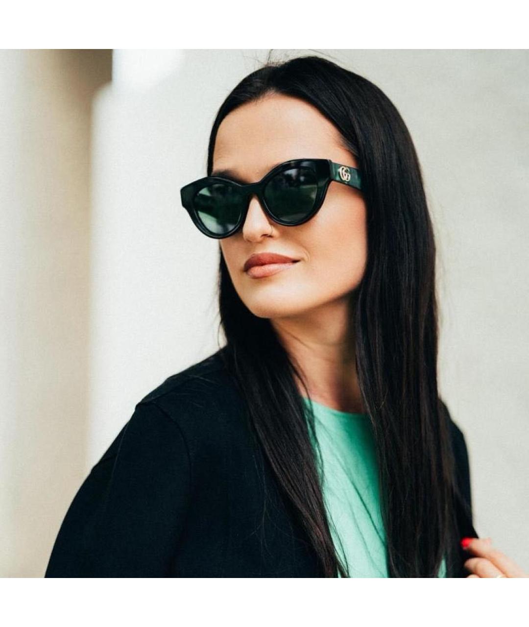 GUCCI Черные пластиковые солнцезащитные очки, фото 6