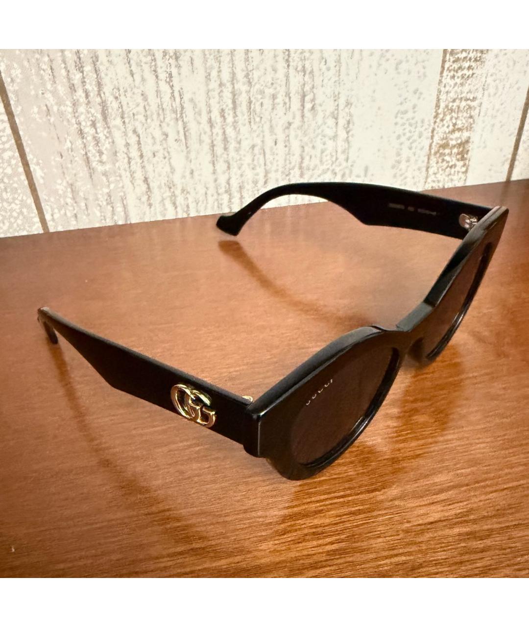 GUCCI Черные пластиковые солнцезащитные очки, фото 2