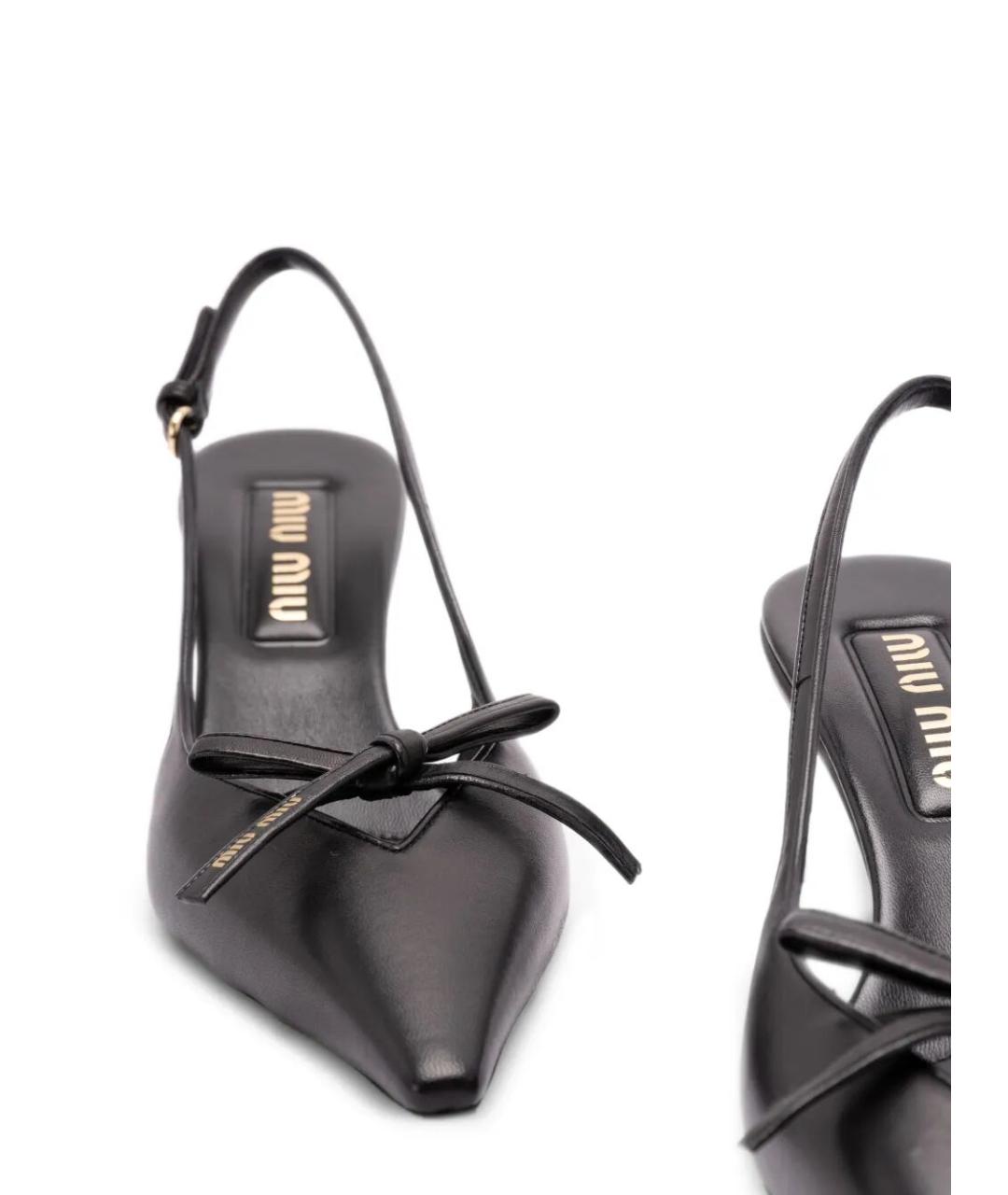 MIU MIU Черные кожаные туфли, фото 4