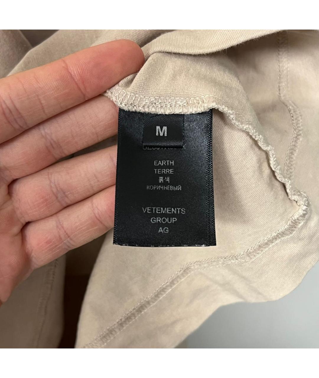 VETEMENTS Бежевая футболка, фото 5