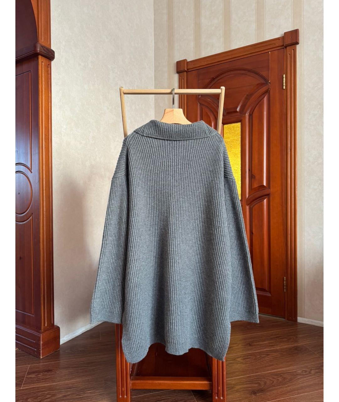 12 STOREEZ Серый шерстяной джемпер / свитер, фото 2