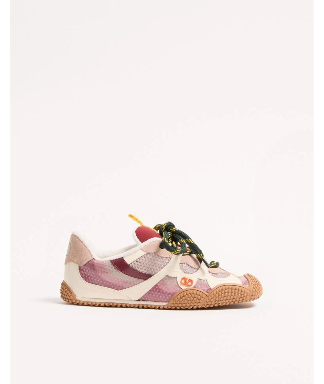 VALENTINO Бежевые кожаные кроссовки, фото 5