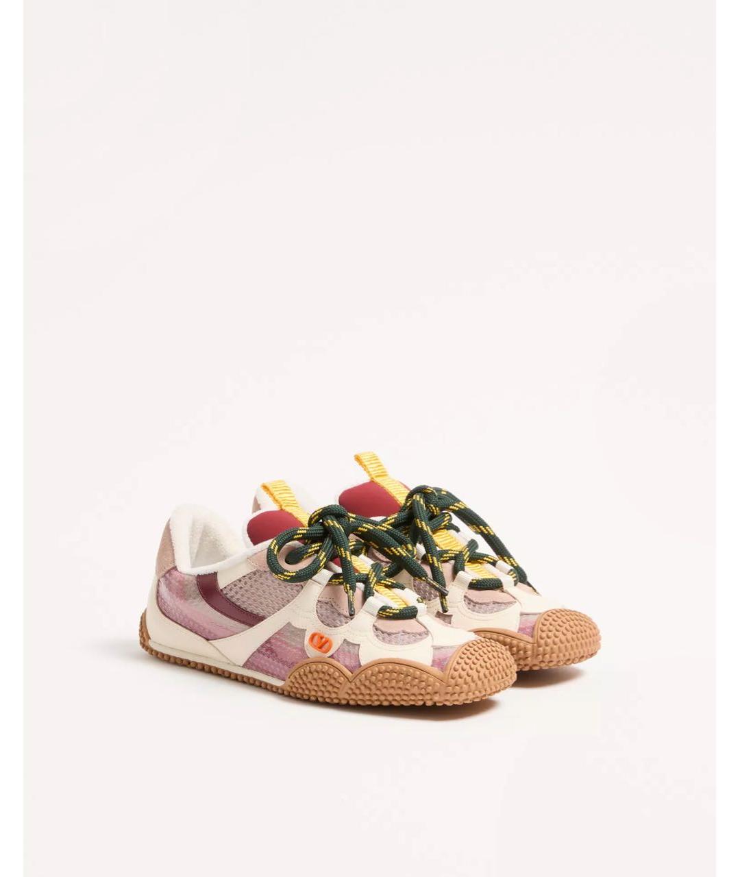 VALENTINO Бежевые кожаные кроссовки, фото 3