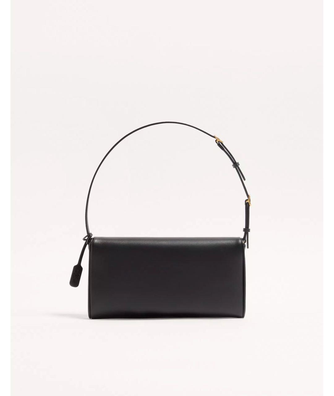 VALENTINO Черная кожаная сумка с короткими ручками, фото 4