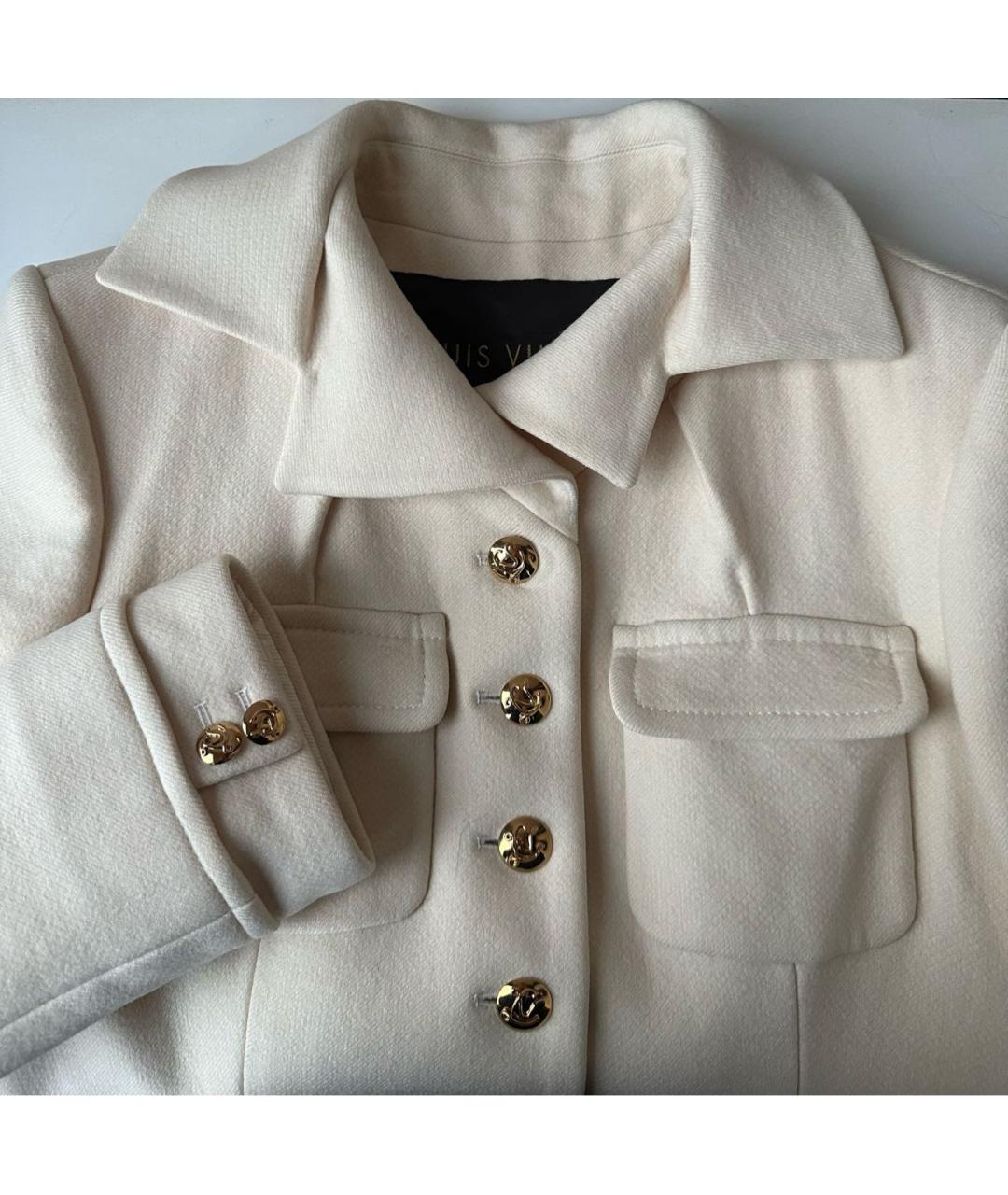 LOUIS VUITTON Бежевое кашемировое пальто, фото 4