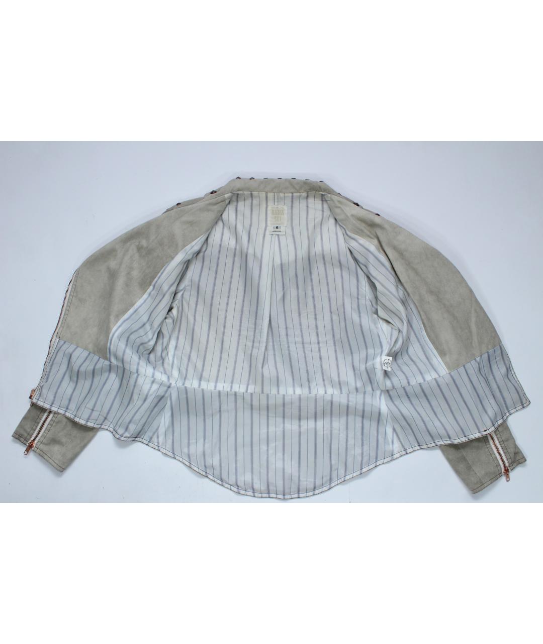 ANNA SUI Серая полиэстеровая куртка, фото 6