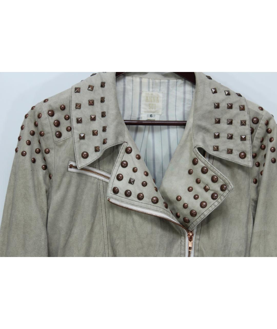 ANNA SUI Серая полиэстеровая куртка, фото 3