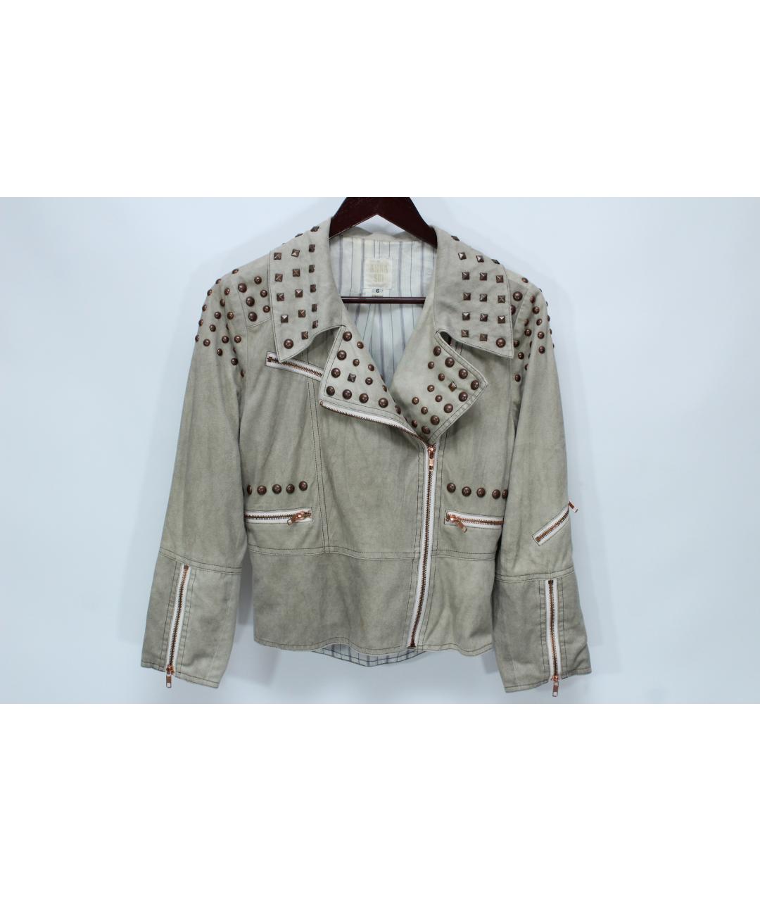 ANNA SUI Серая полиэстеровая куртка, фото 10