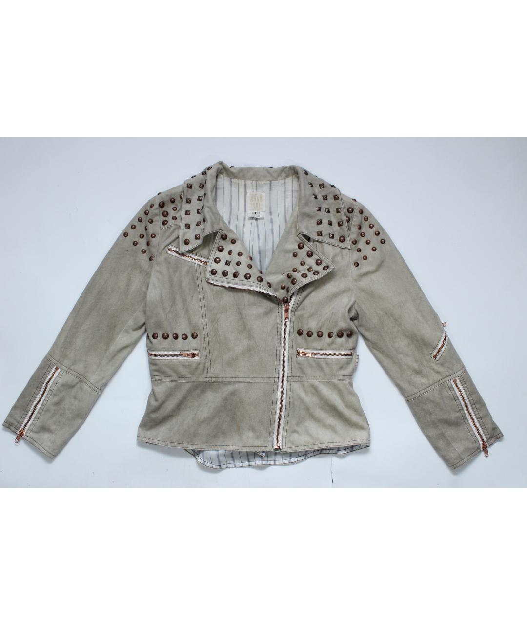 ANNA SUI Серая полиэстеровая куртка, фото 5