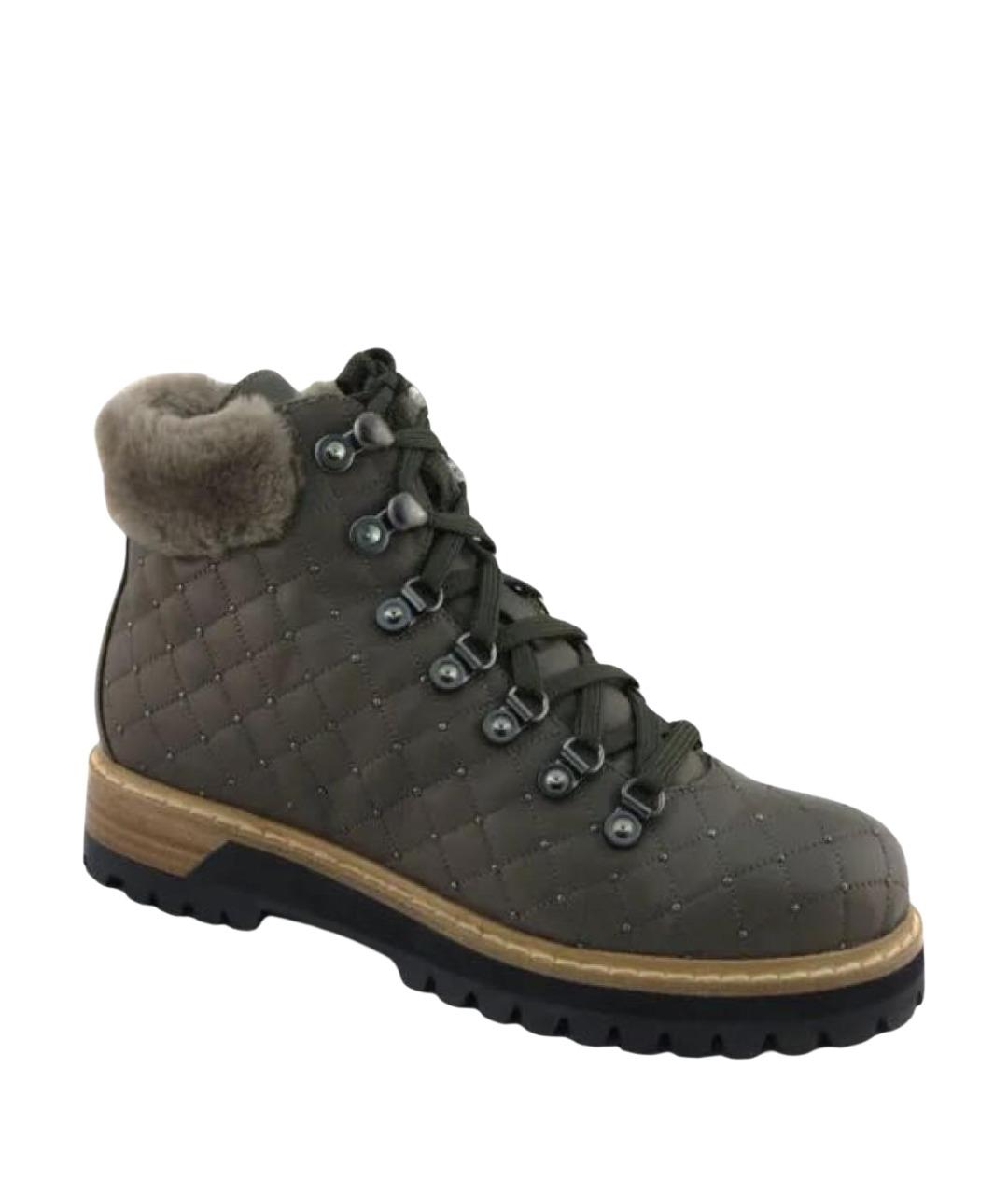 LE SILLA Серые кожаные ботинки, фото 1