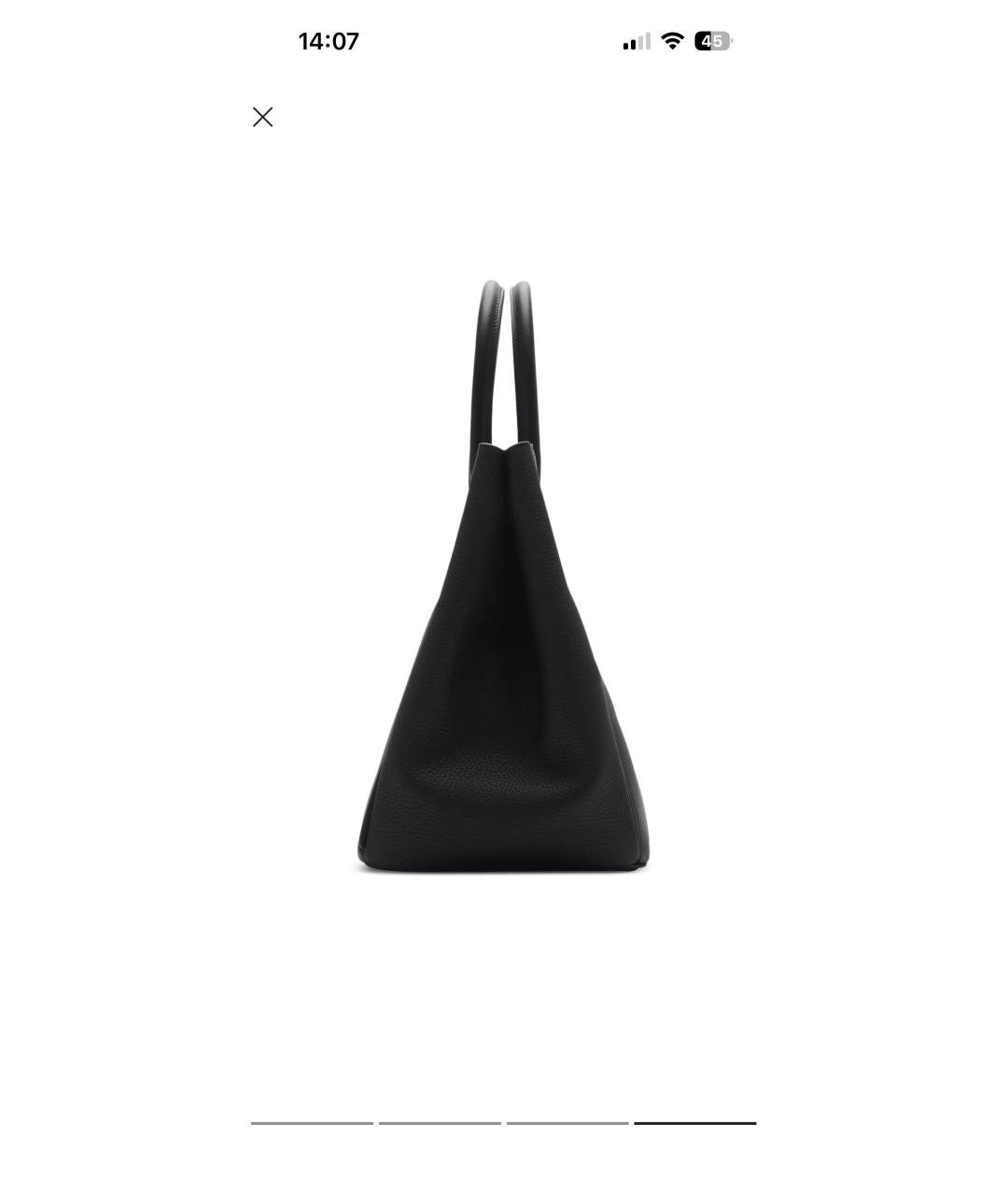 BURBERRY Черная кожаная сумка тоут, фото 8