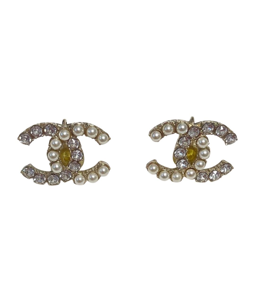 CHANEL Золотые позолоченные клипсы, фото 1