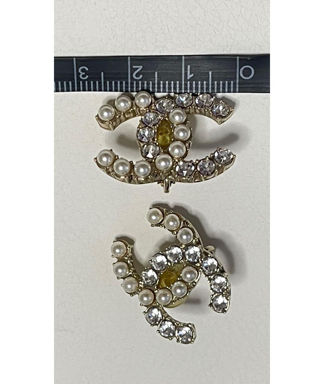 CHANEL Золотые позолоченные клипсы, фото 5