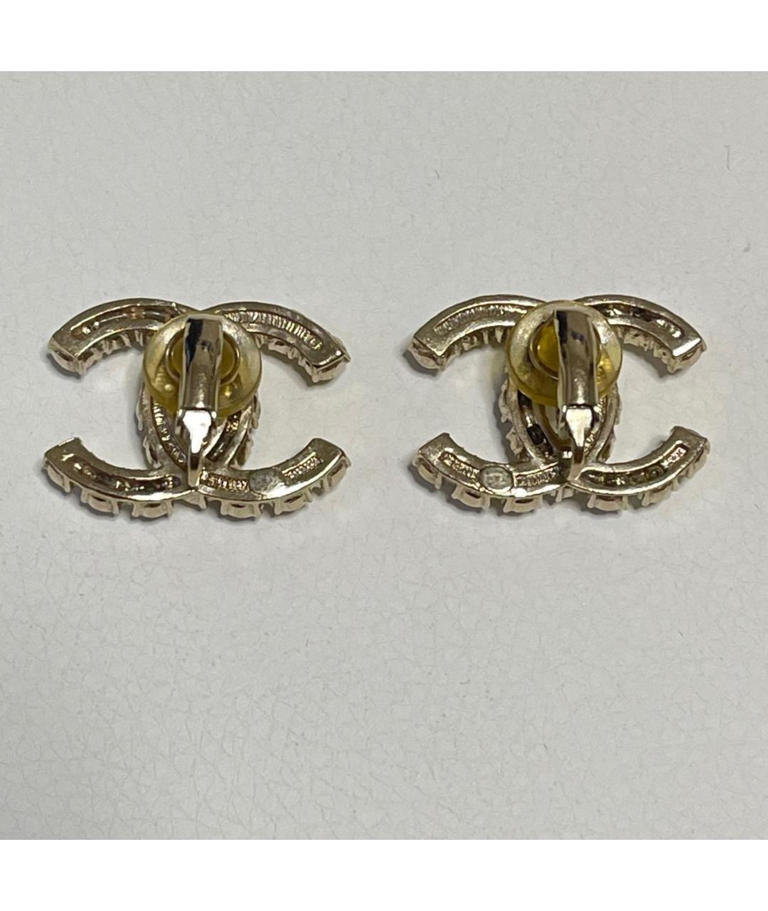 CHANEL Золотые позолоченные клипсы, фото 2