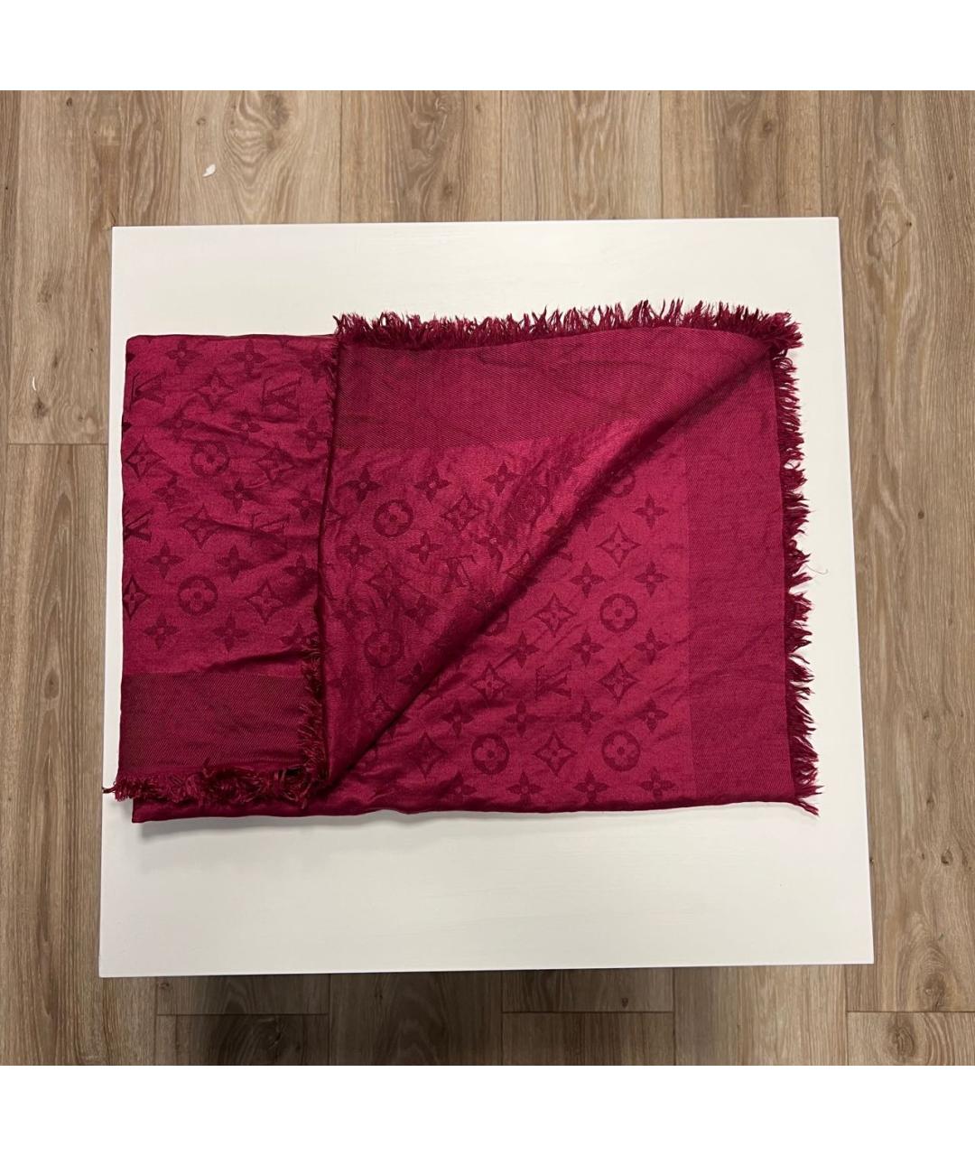 LOUIS VUITTON Фуксия шелковый платок, фото 4