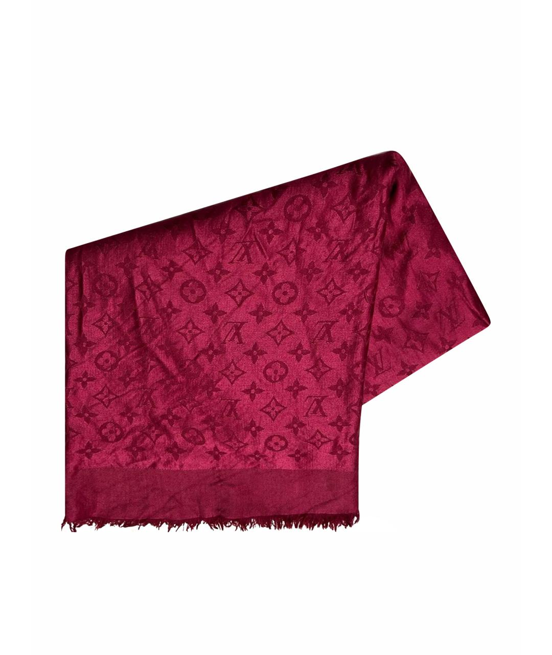 LOUIS VUITTON Фуксия шелковый платок, фото 1