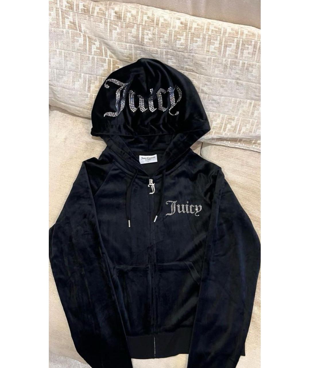 JUICY COUTURE Черный велюровый спортивные костюмы, фото 2