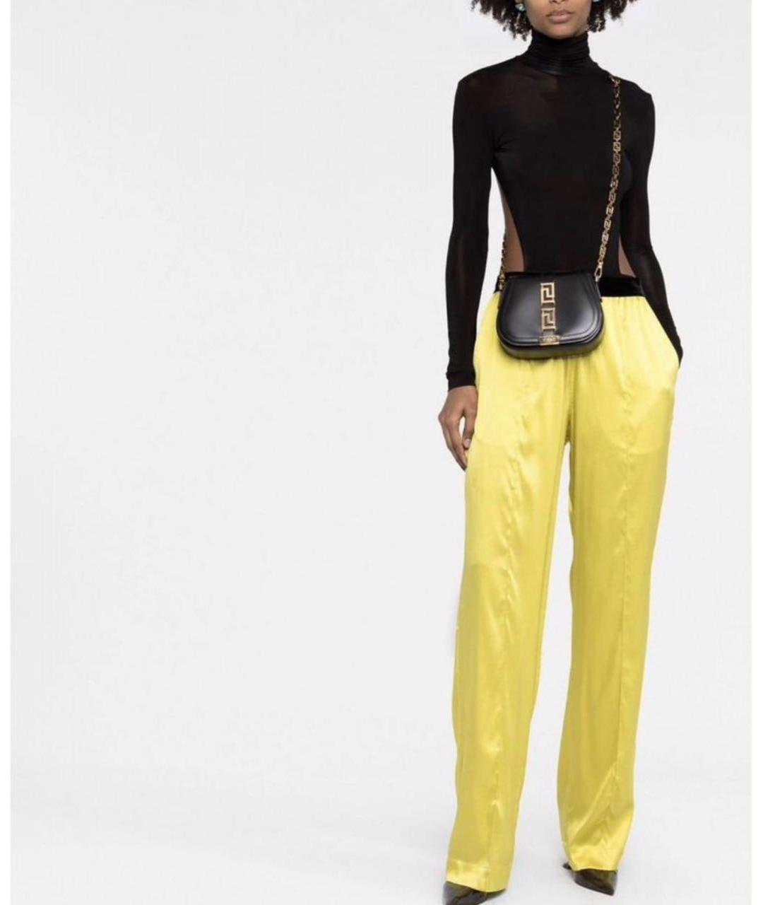 VERSACE Черная кожаная сумка через плечо, фото 5