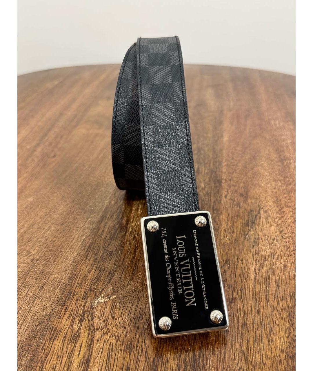 LOUIS VUITTON Черный ремень, фото 4