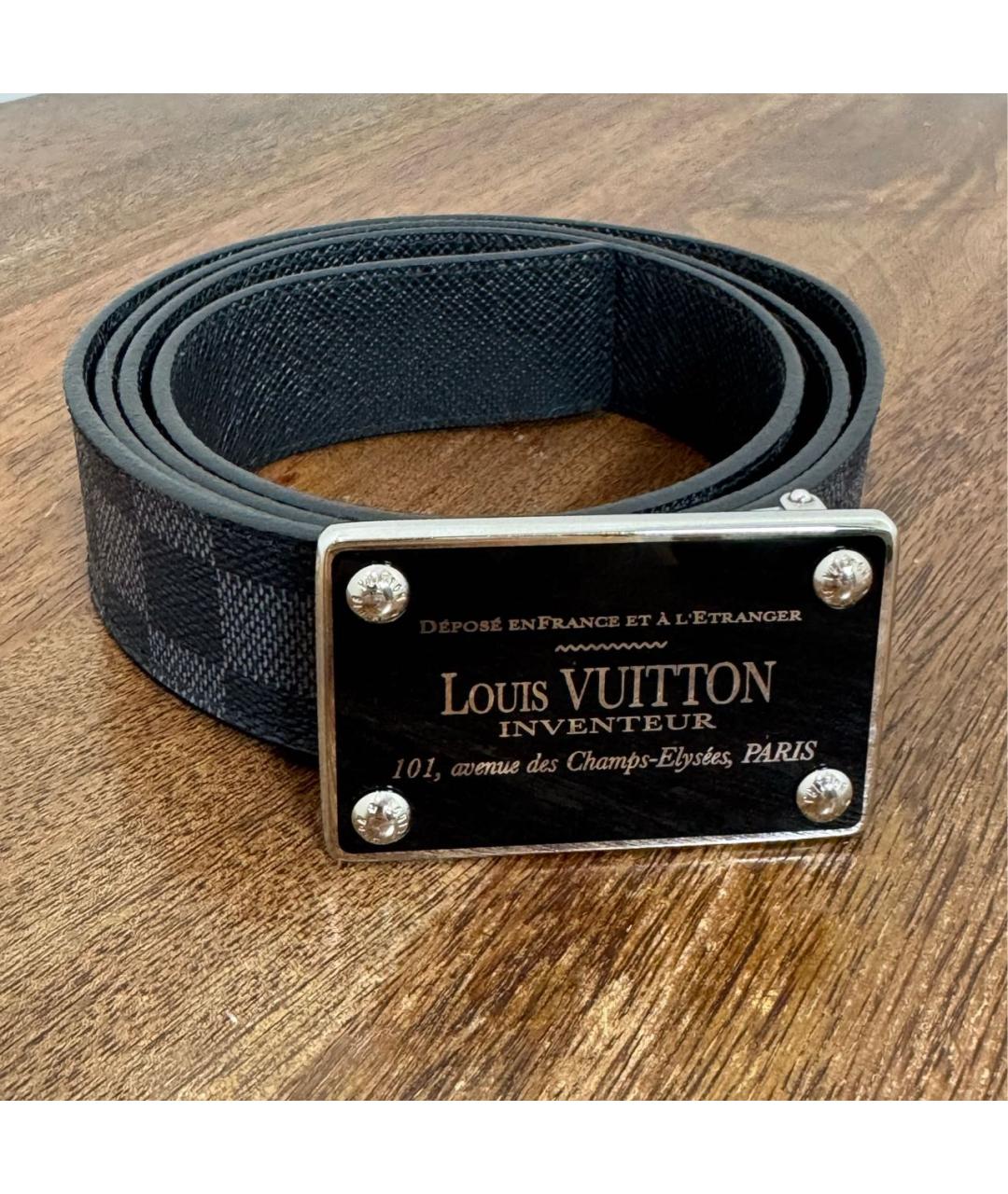 LOUIS VUITTON Черный ремень, фото 8