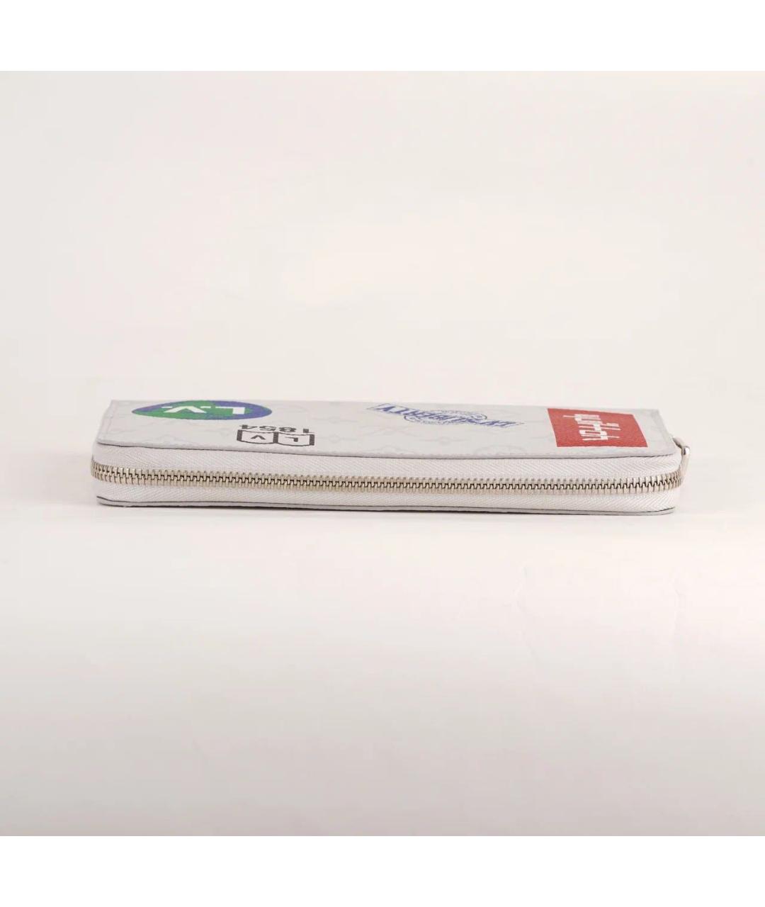 LOUIS VUITTON Белый кожаный кошелек, фото 6