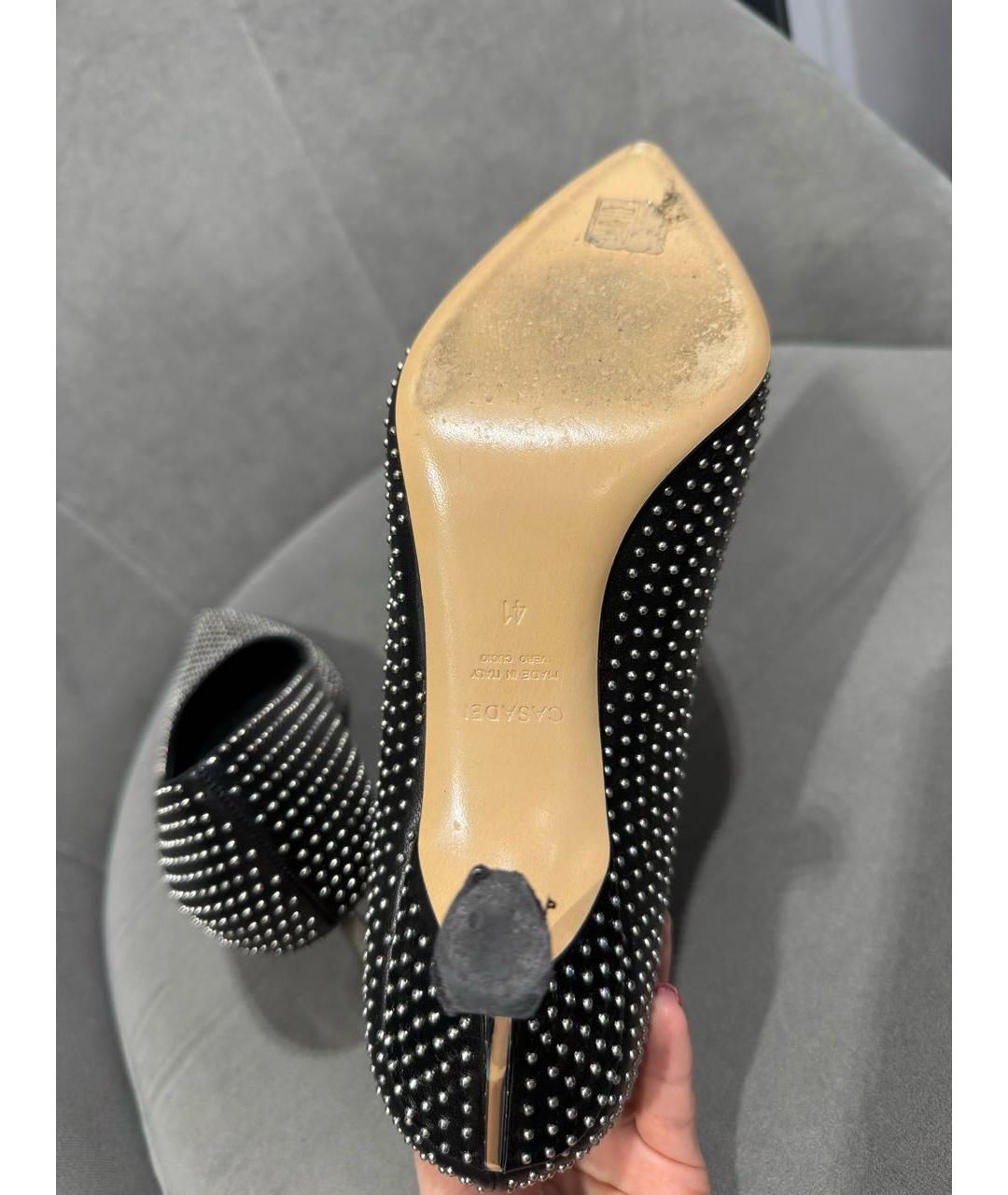 CASADEI Черные кожаные туфли, фото 5