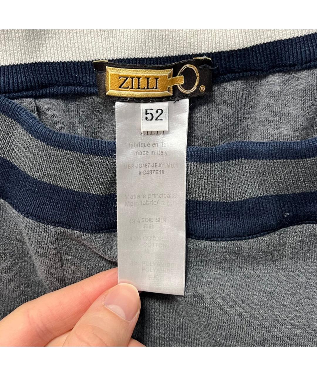 ZILLI Серый шелковый спортивный костюм, фото 8