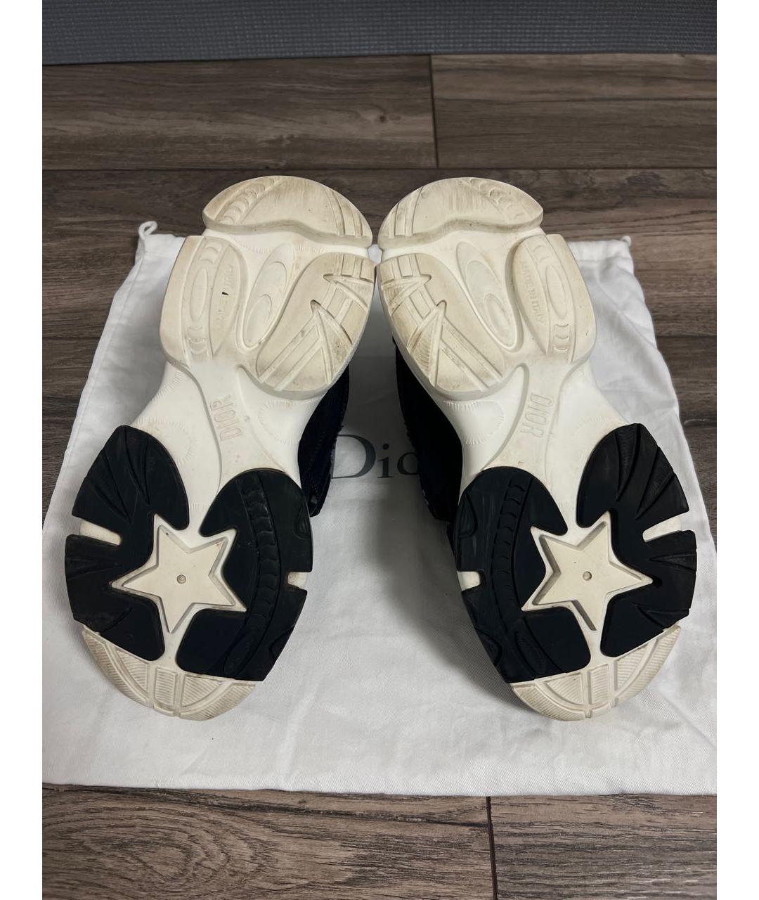 CHRISTIAN DIOR Темно-синие текстильные кроссовки, фото 5