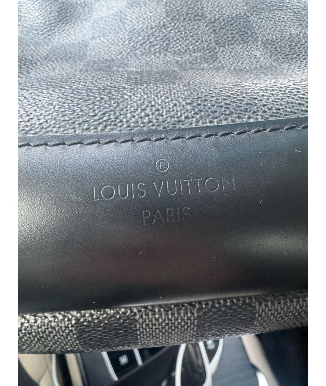 LOUIS VUITTON Антрацитовая сумка на плечо, фото 4