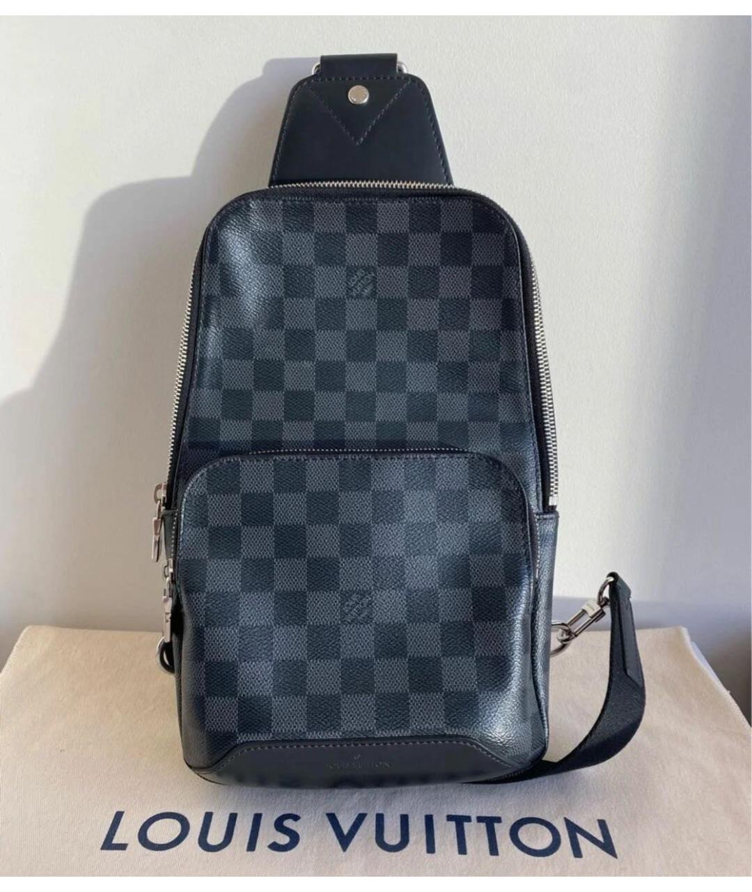 LOUIS VUITTON Антрацитовая сумка на плечо, фото 8