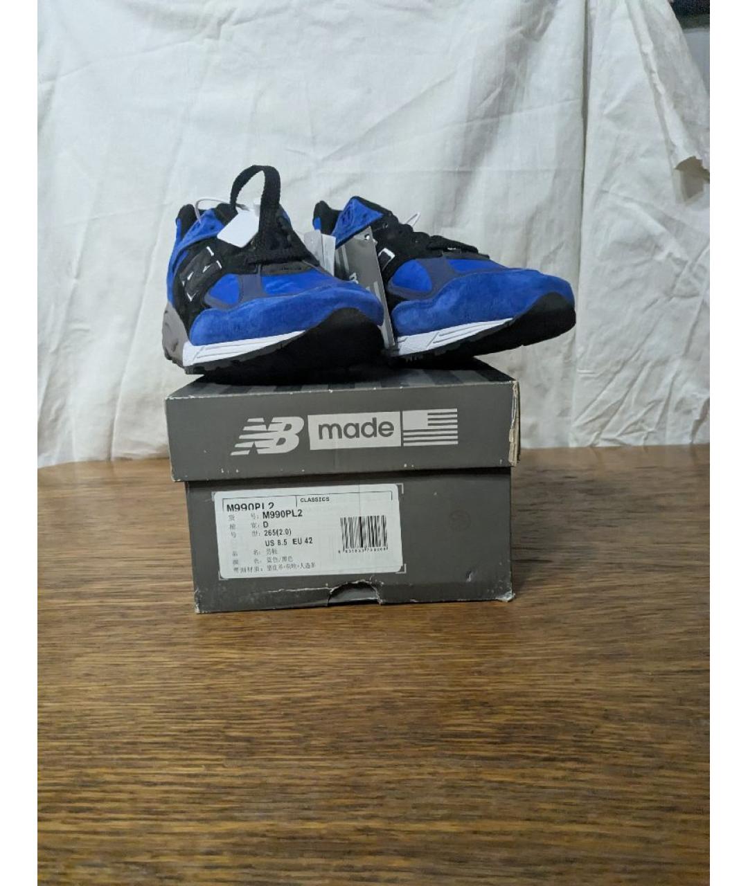 NEW BALANCE Синие замшевые низкие кроссовки / кеды, фото 2